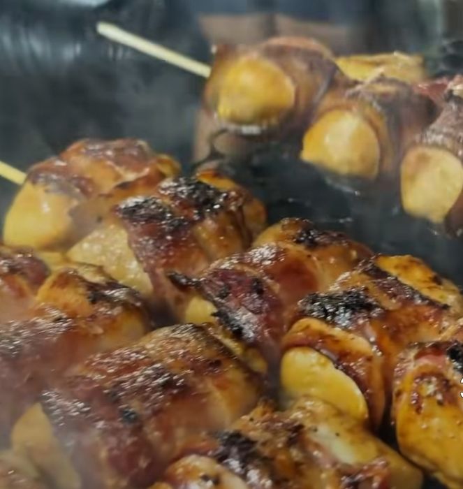 Porco no espeto, Grelhados no carvão