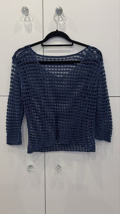 granatowy niebieski sweterek oversize