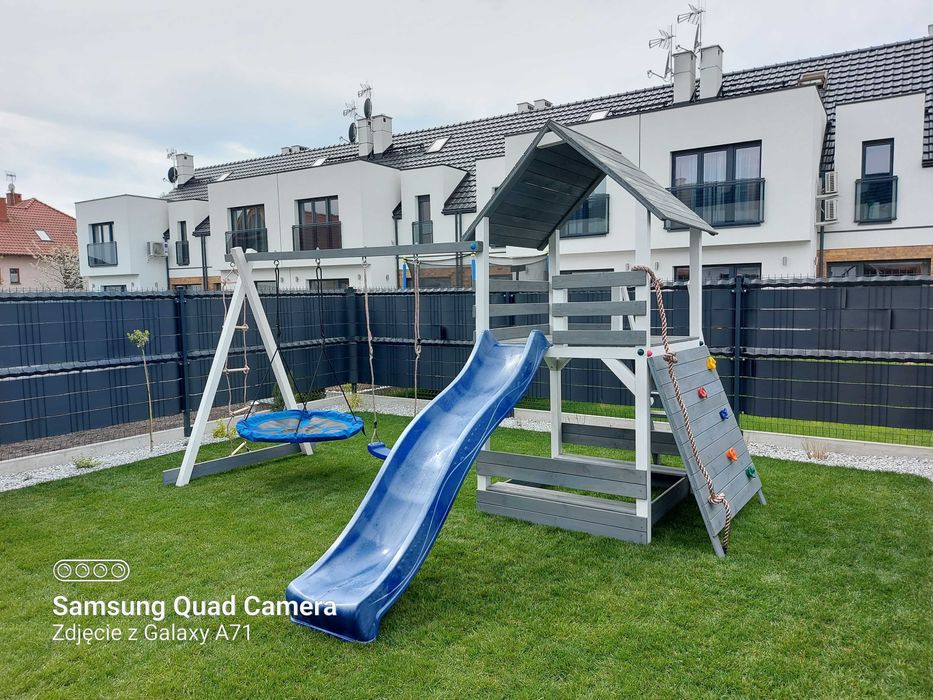 Drewniany plac zabaw komplet, domek dziecięcy, montaż GRATIS, od ręki