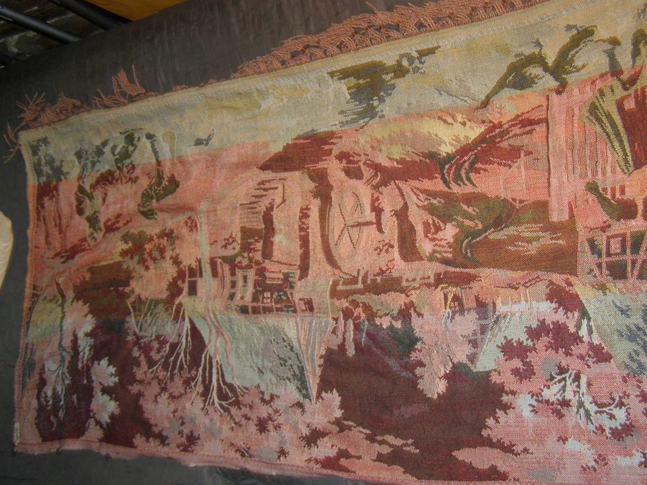 Тканный старинный гобелен Парчёвая вышитая наволочка Цена за ВСЁ