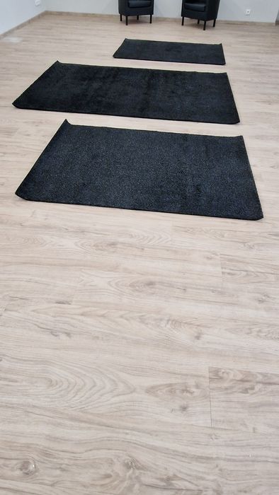 Conjunto de 3 carpetes pretas