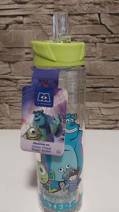MONSTERS Bidon Butelka ze słomką brokatowa 550ml  Disney'a Pot