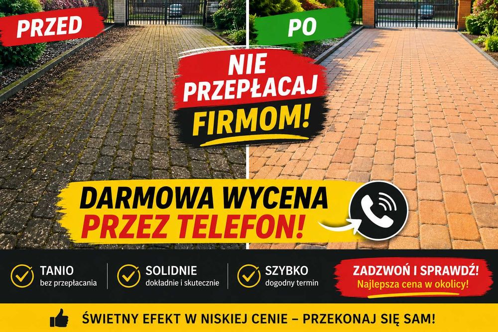 Nie Przepłacaj Firmom! Mycie Kostki Brukowej w Uczciwej Cenie