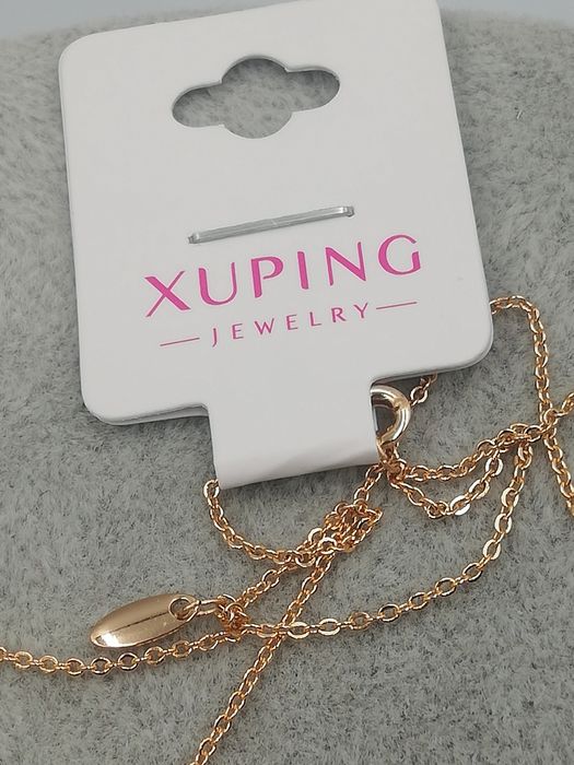 Celebrytka pozłacana 14 karatowym złotem Xuping cyrkoniowa kokardka