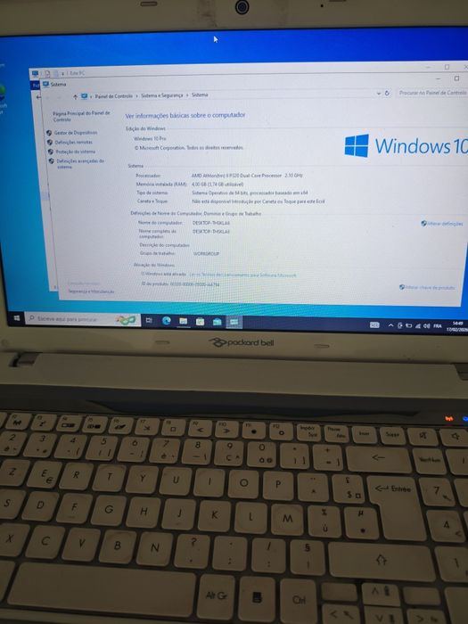 Portátil Packard Bell win10