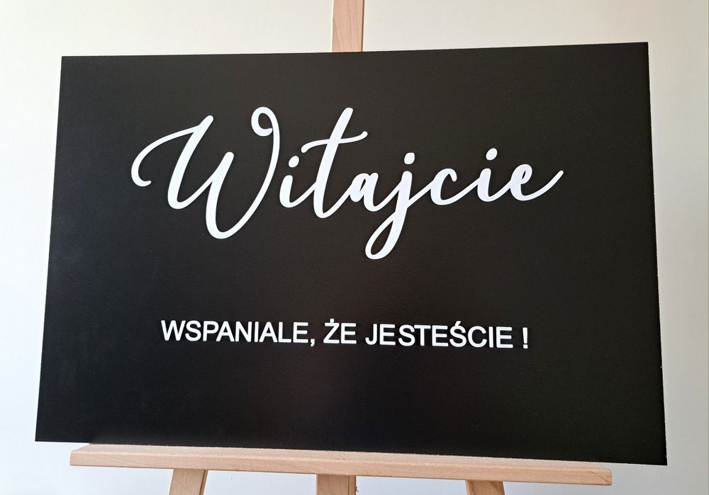 Tablica ślubna tablica powitalna Witajcie na moim weselu ślub