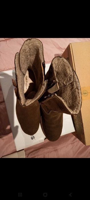 Botas rasas caqui quentes p criança e meninas - 35 - Hush Puppies