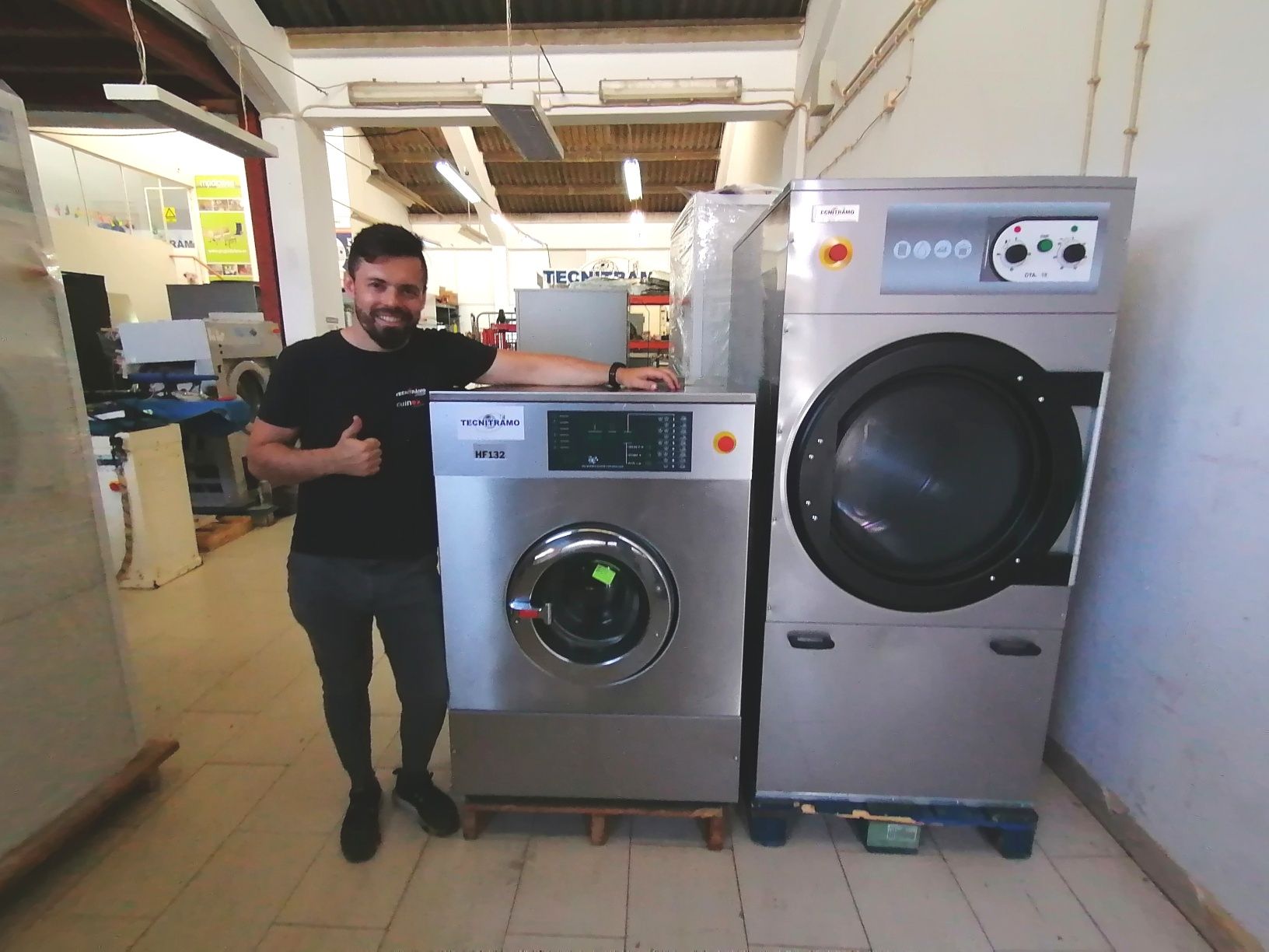 Reconcile Annual tank Máquina de lavar roupa industrial 20kg / máquina de secar roupa Self Ronfe  • OLX Portugal