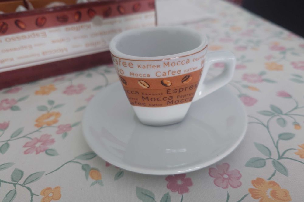 Conjunto de 6 chávenas de café (novo)