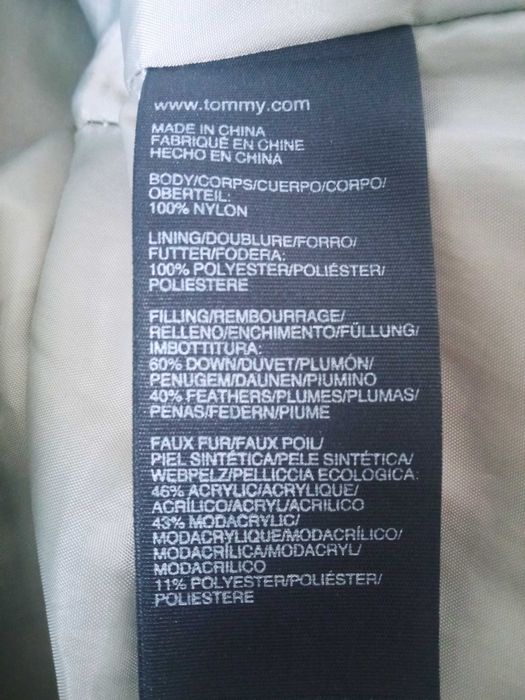Tommy Hilfiger Denim oryginalna damska długa kurtka puchowa r S/M