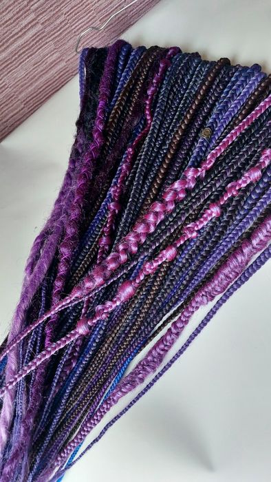 Коси, дреди, дє косички, фіолетові дредокоси