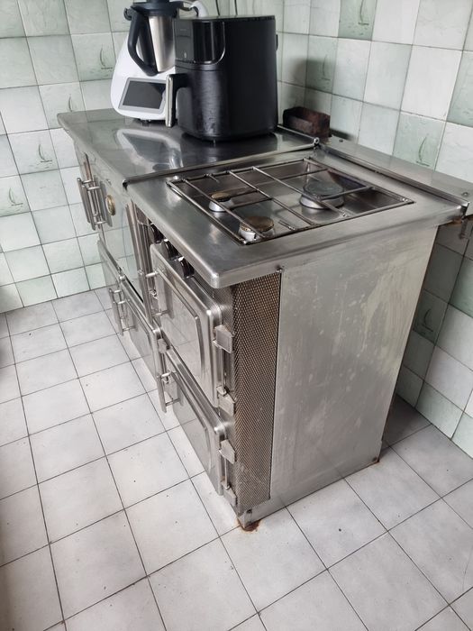 Fogão inox gas lenha