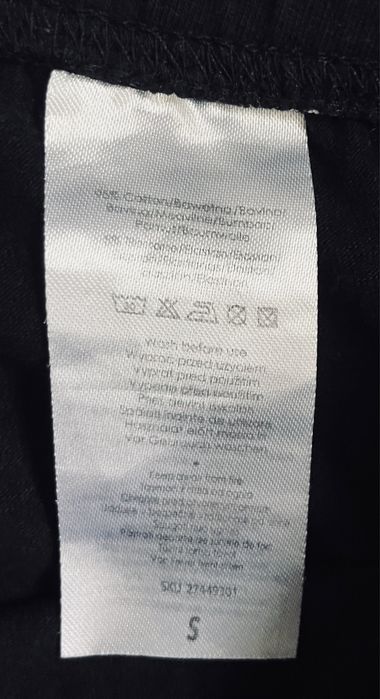 Sportowe, stylowe, czarne legginsy, S/36, Pepco, bawełna/elastan