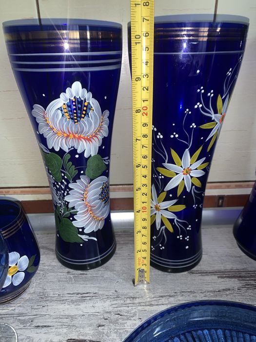 Кувшин ваза шкатулки стаканы  блюдо  кобальт