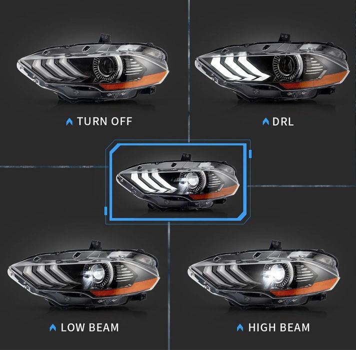 Ford Mustang lampy przód led full 2018-21