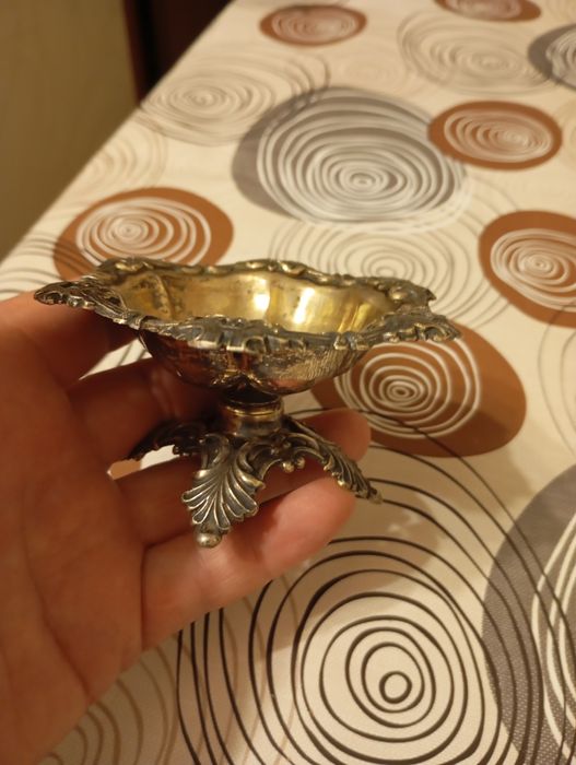 Старинная царская икорница серебро