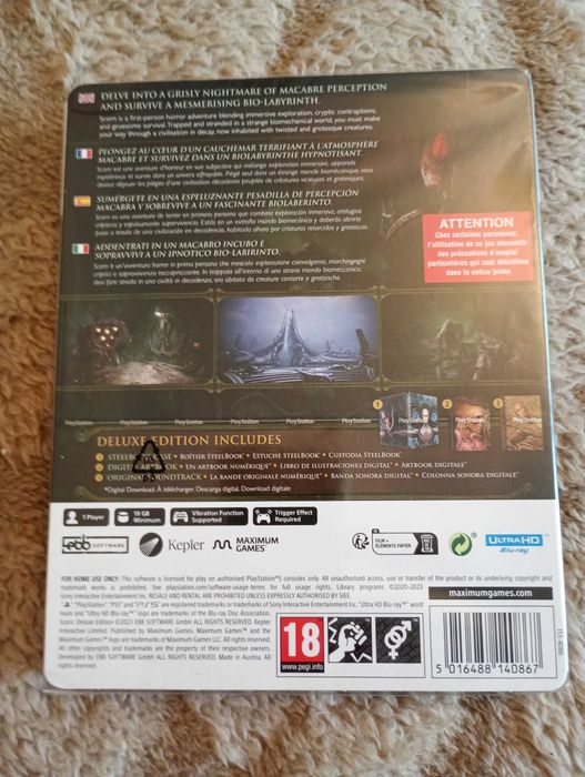 SCORN Deluxe Edition PS5, Nowa, zafoliowana - unikat