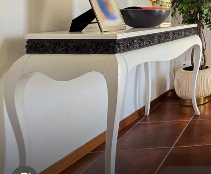 Consola/movel de hall entrada lacado branco