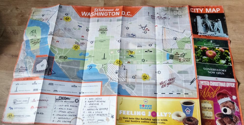 The Division 2 Plakat Mapa edycji kolekcjonerskiej PS4 PS5 PC Xbox One