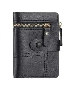 Minimalistyczny portfel damski zapinany na zamek