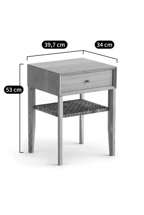 Conjunto de duas mesas de cabeceira em carvalho maciço - La Redoute