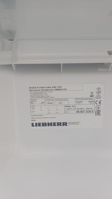 Lodówka zamrażarką liebherr