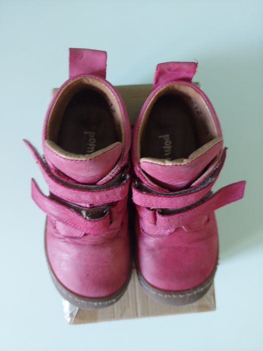 Buty dziewczęce skórzane PomPom 25