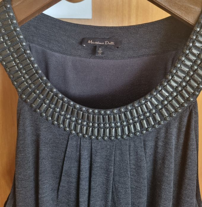 Vestido cinza Massimo Dutti