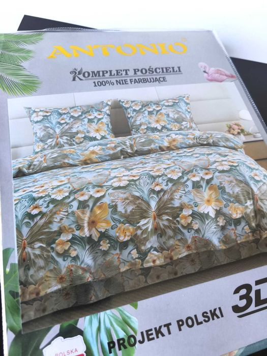 Śliczna nowa wiosenna pościel komplet motyle mikrofibra