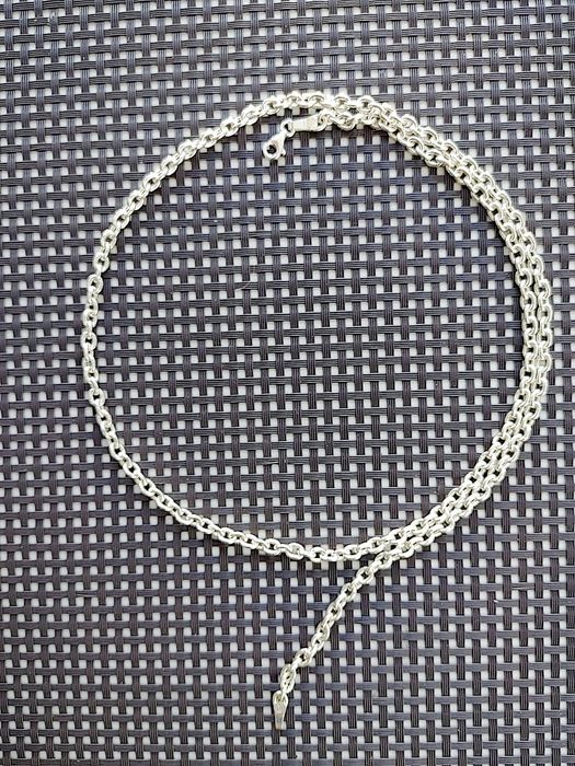 Серебряная цепочка якорное плетение с родированием. Италия. 925 проба.