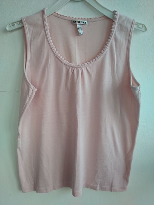 Top / camisola cor de rosa - Punto Roma - Tamanho L