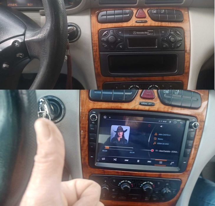 Android Auto Radio Mercedes Exclusivo C CLK w203 w209 w211 NOVO