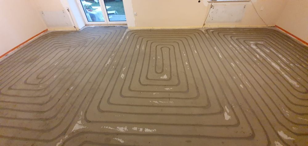 Frezowanie pod ogrzewanie podłogowe. Frezowanie. Ogrzewanie podłogowe