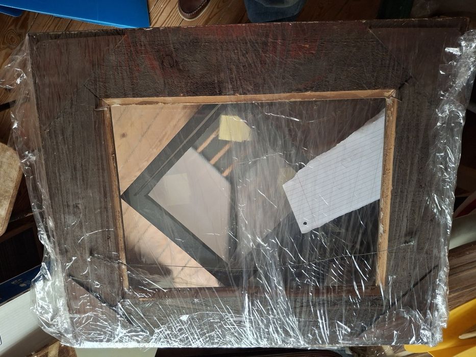 Moldura nova em madeira para quadro pintura óleo 40 x 30