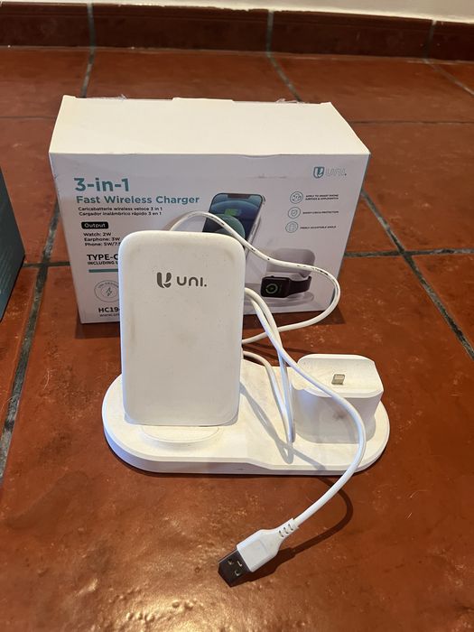 Carregador Wireless 3 em 1 UNI – iPhone, Apple Watch e AirPods
