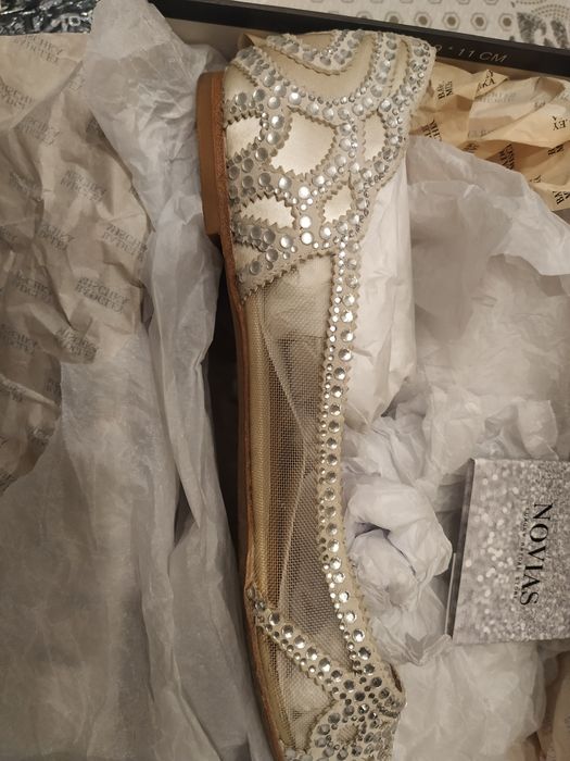 Свадебные женские туфли на плоской подошве Badgley Mischka, цвет слоно