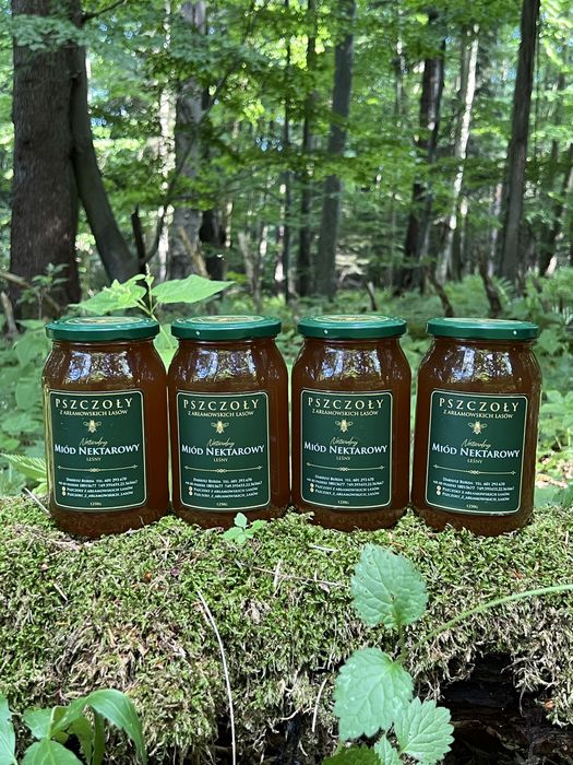 Miód nektarowy-leśny                             2 x słoik 450g/350ml