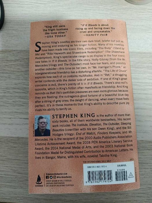 Livro "If it bleeds" Stephen King