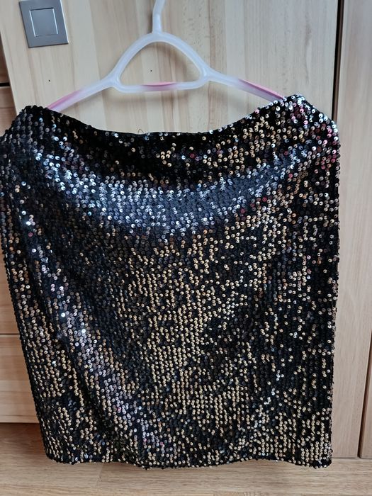 Spódnica cekiny srebrne