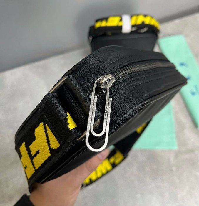 Off-White Hard Core сумка чорна через плече нейлонова чоловіча мужская