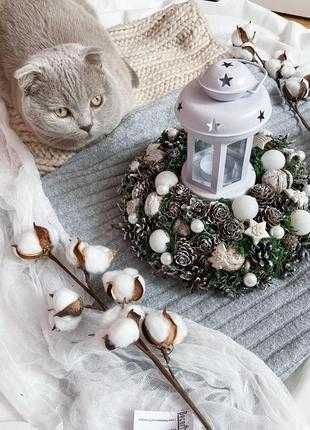 Розпродаж Новорічний еко-вінок . Різвяний вінок на двері