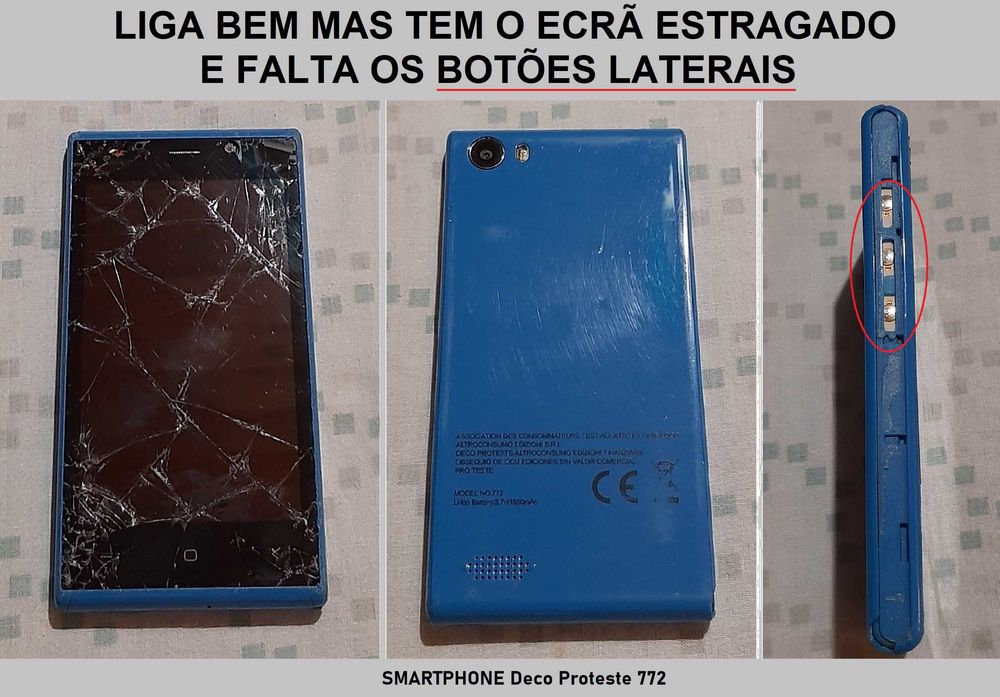 2 telemóveis Android (reparação ou peças) + oferta