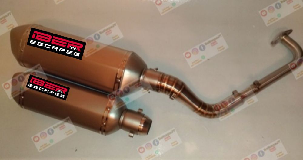 Linha completa Nmax 125 ate 2020 escape tipo akrapovic