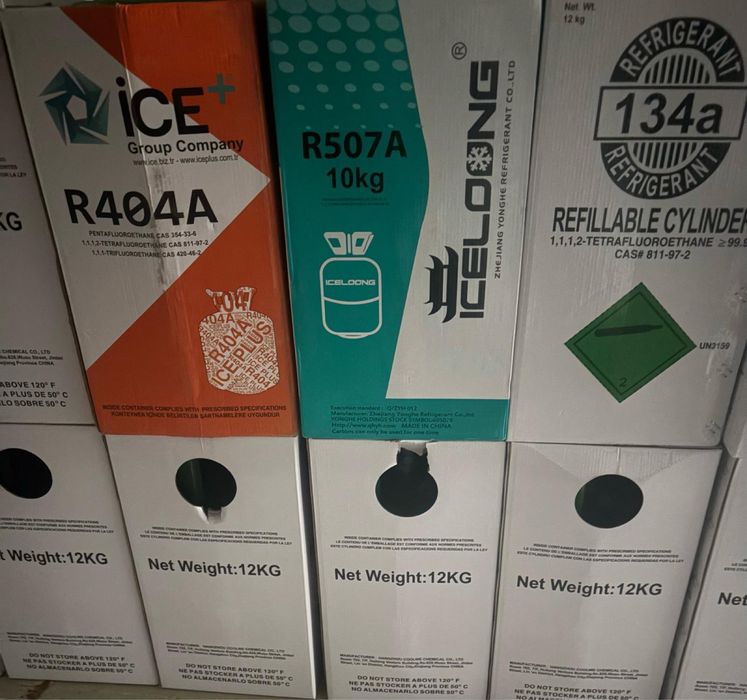 Czynniki chłodnicze R134A, R404A, R507A, R32, R1234YF, R410A