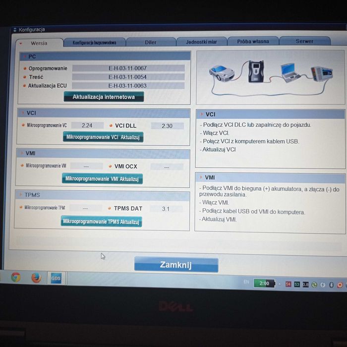 Laptop Dell Latitude 6320 Diagnostyka GDS Kia ,Hyundai