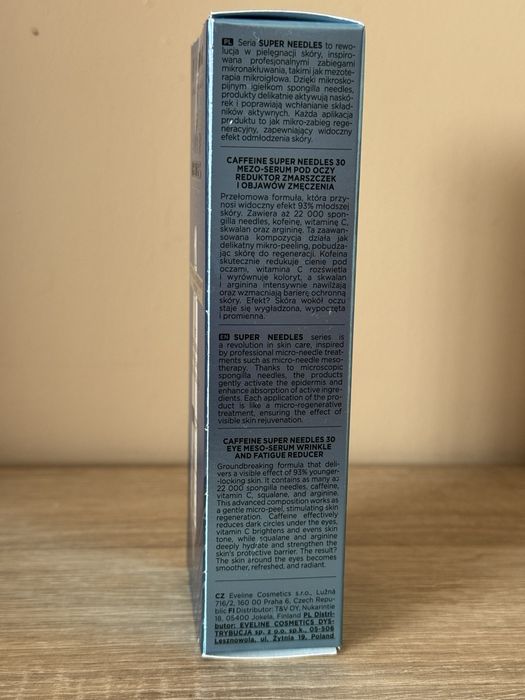 Serum pod oczy Eveline Cosmetics Caffeine Super Needles Mezo-Serum