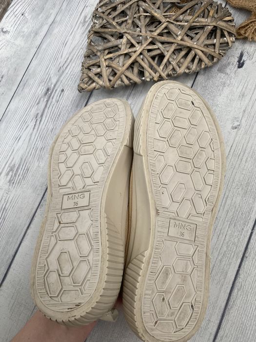 Mango Hank 87082505 бежевые кеды 36 размер ( по стельке 22 см)
