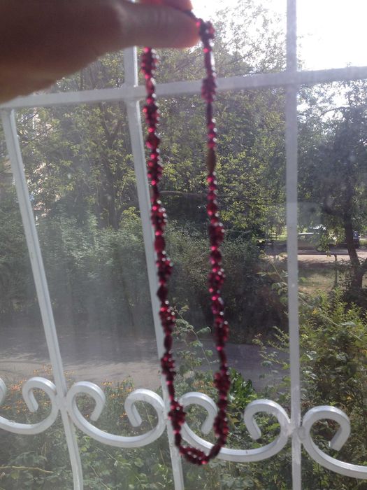 Вінтажне Антикварне Намисто з натурального каменю Гранат альмандін.