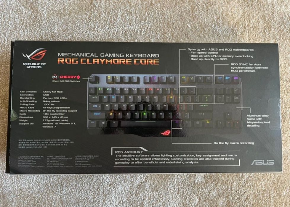 Teclado Mecânico Asus Rog Claymore Core -
Layout PT