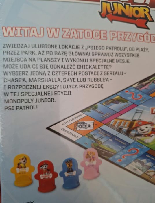 Gra planszowa Monopoly junior psi patrol